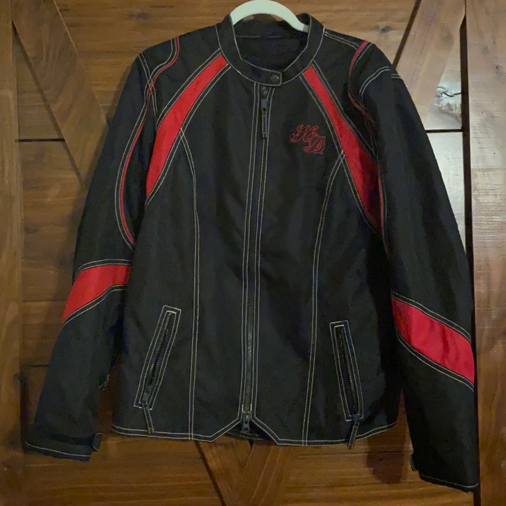 Harley Davidson Nylon Jacket. Red and Black